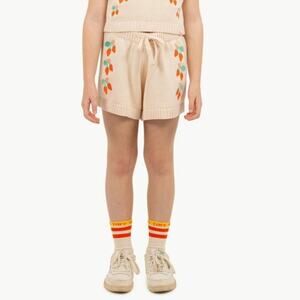 TINYCOTTONS Knit Embroidered Strawberries Shorts Sz 8Y